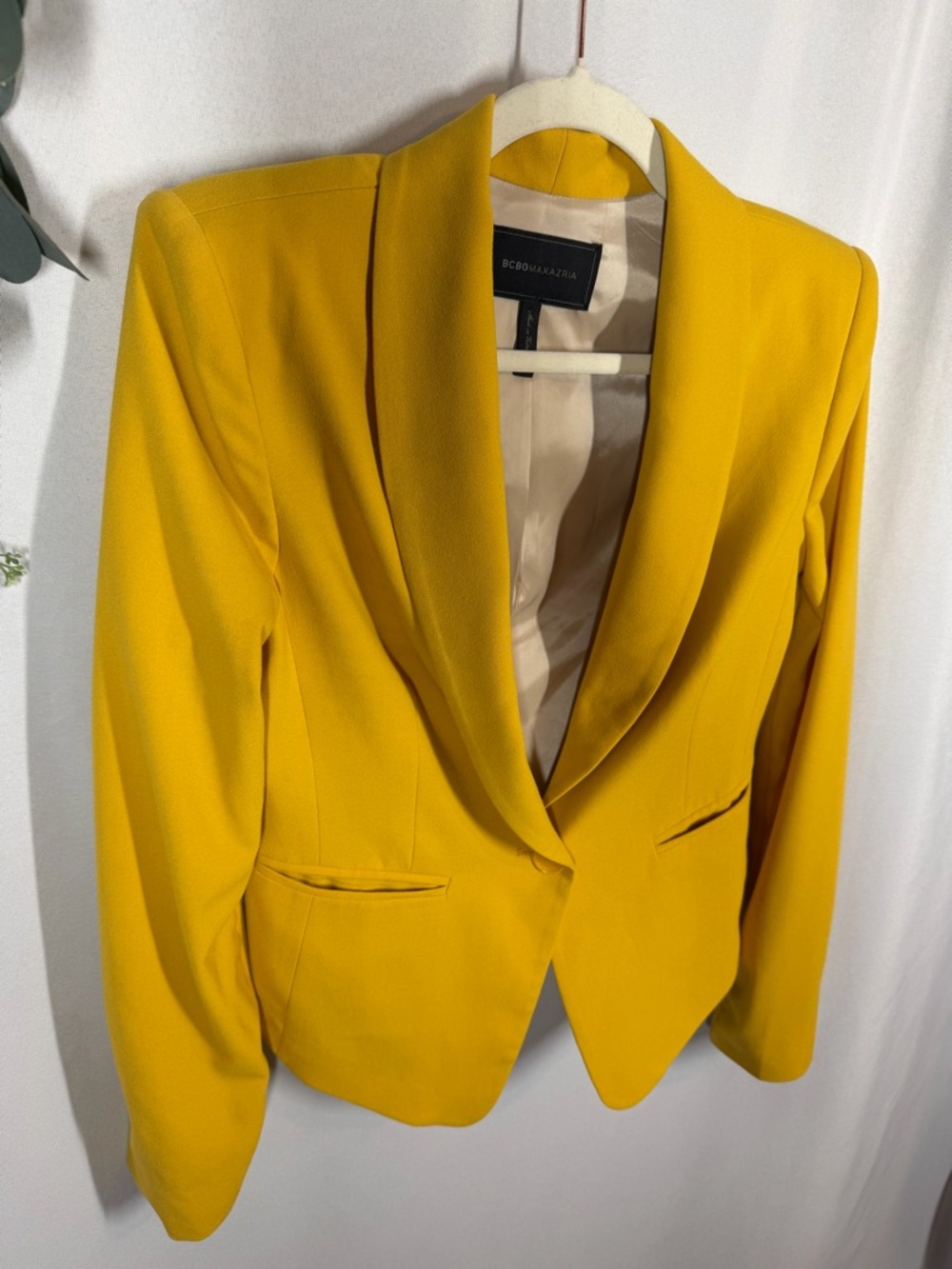 BCBGMAXAZRIA | Bowie Blazer Jacket Yellow Women's Size Small - Picture 3 of 13